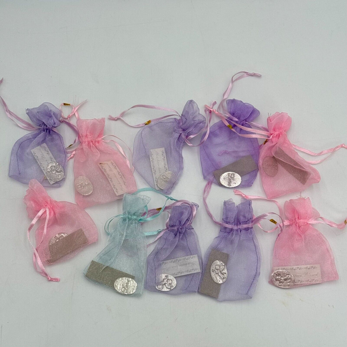 Packet of 10 Blessing Tokens In Various Designs & Colors with Angels and Trumpet