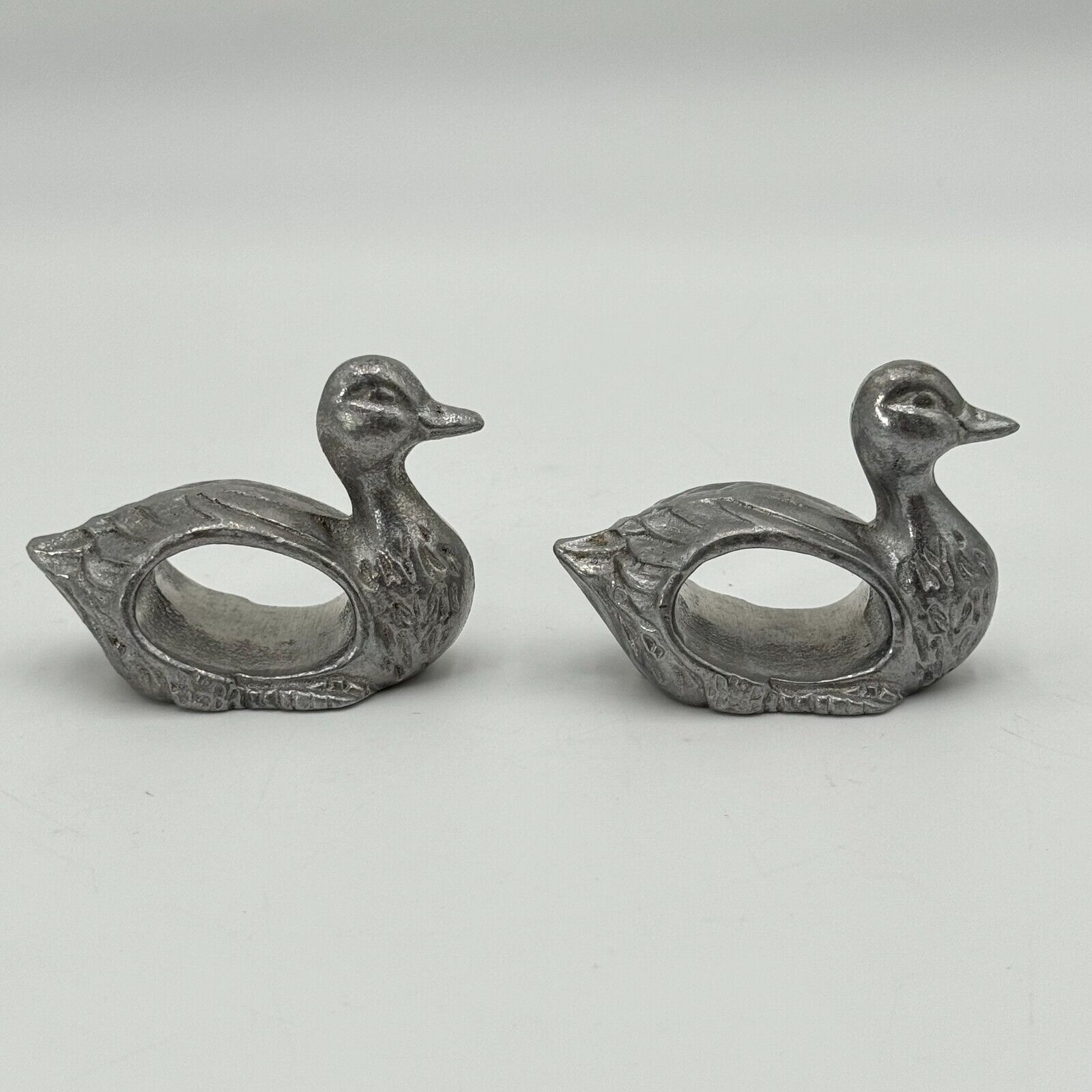 Wilton Armetale USA Set of 2 Aluminum DUCK Napkin Rings (RF1062)