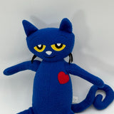 Pete the Cat 13" Plush Red Heart Shoe Curly Tail Blue Cat James Dean Merrymakers