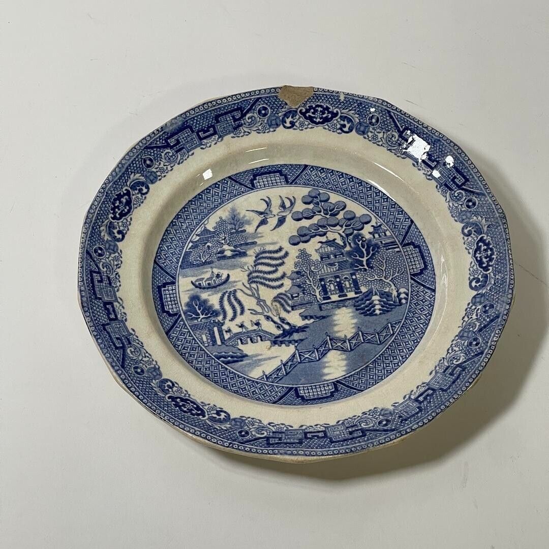 Vintage Blue and White Small Plate, T Phillips & Sons Burslem