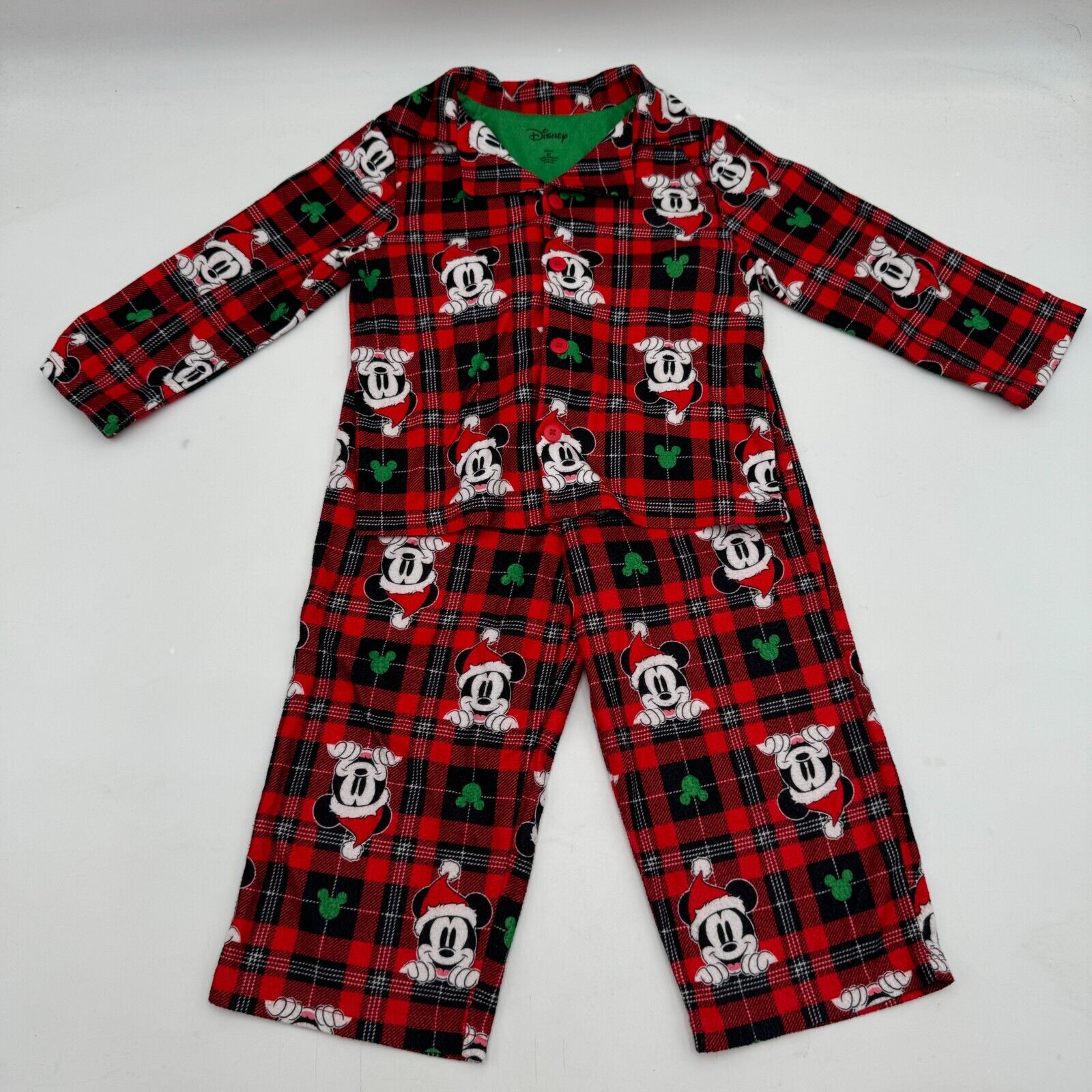 Lot of 6 Pajama Sets Disney Mickey Stitch Woody Charlie Holiday Toddler Size 3T