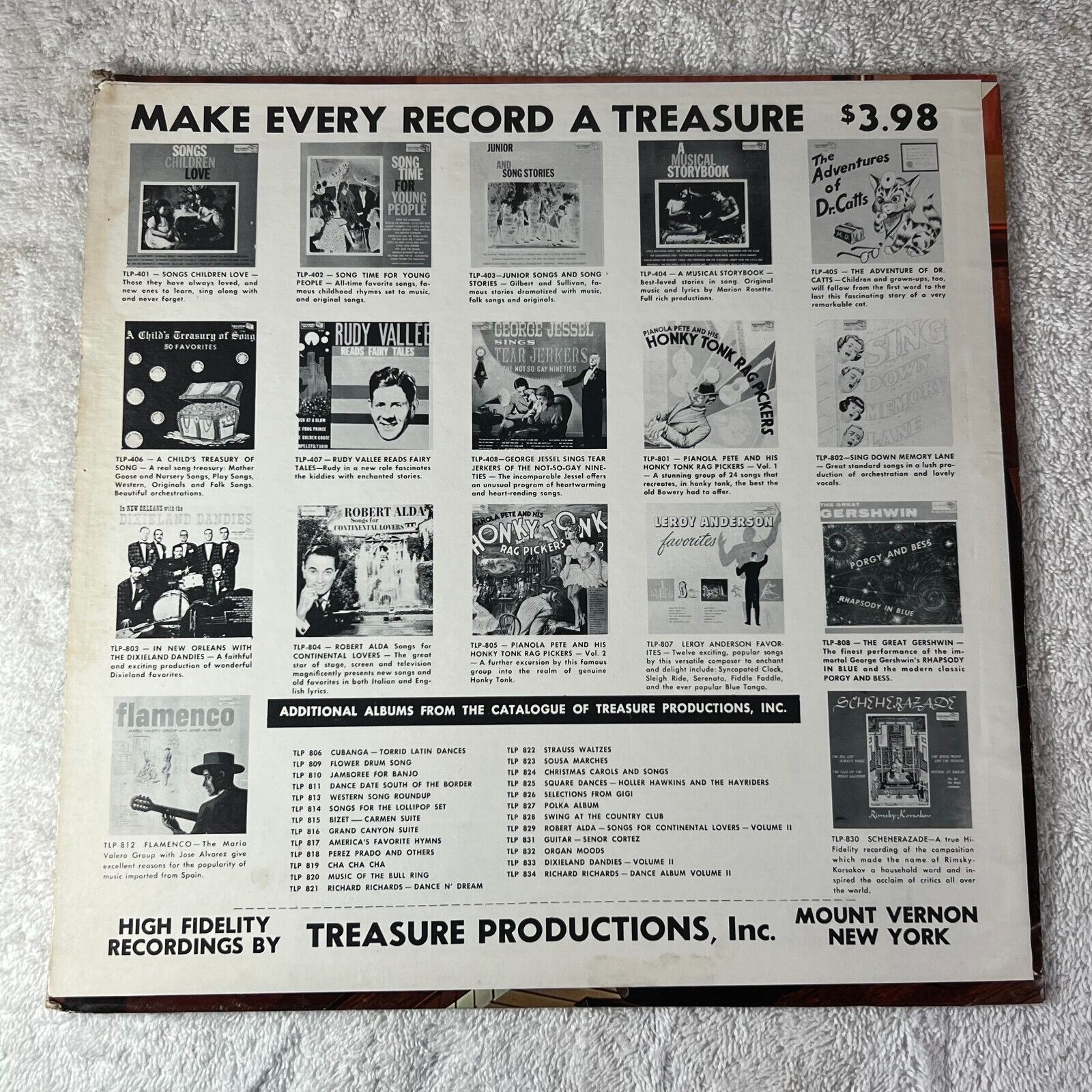 CONCERT AT HOME PARIS POPS ORCHESTRA Conductor PIERRE RESNAUX Vinyl LP TLP 831