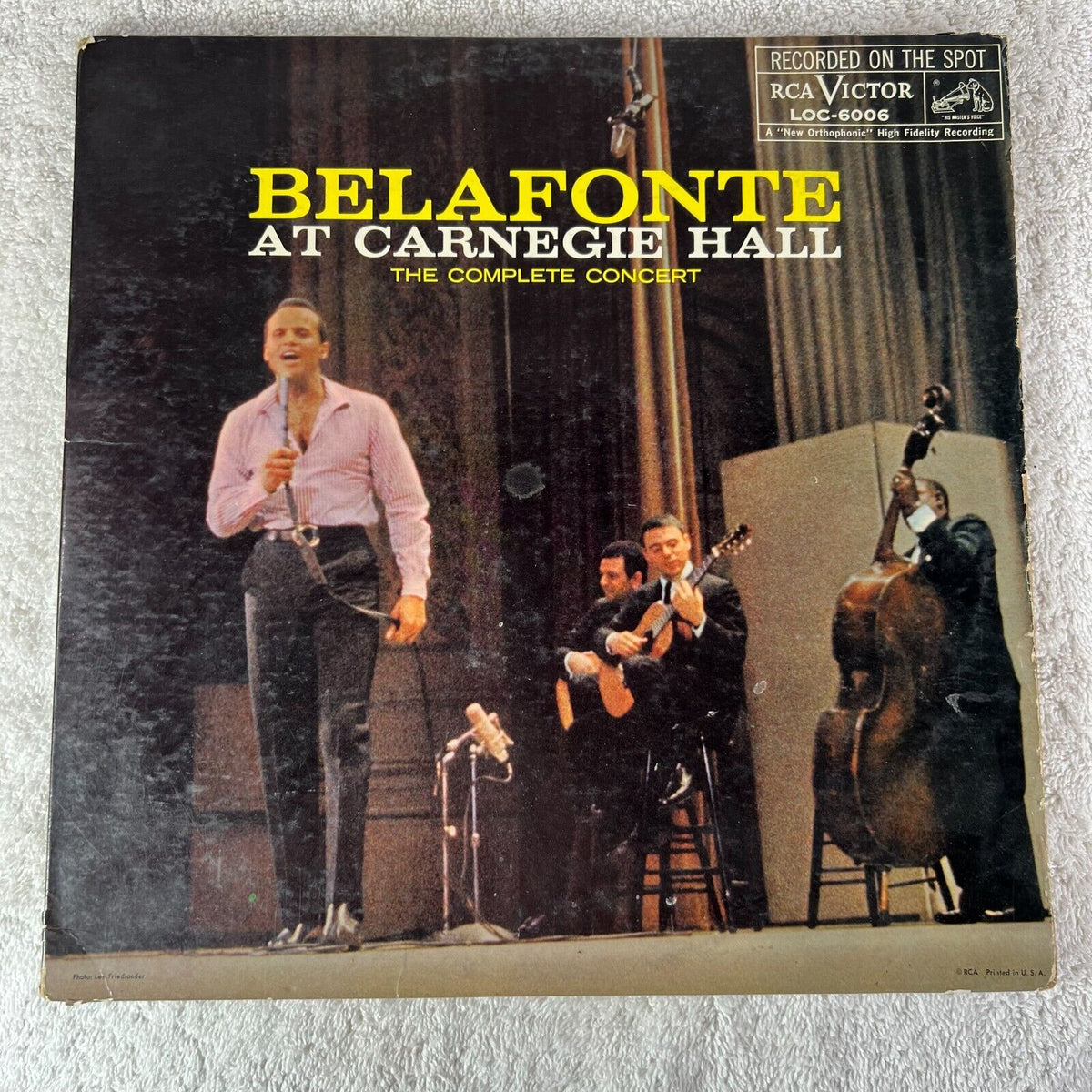 Belafonte At Carnegie Hall The Complete Concert LP 1959 Vinyl LOC-6006