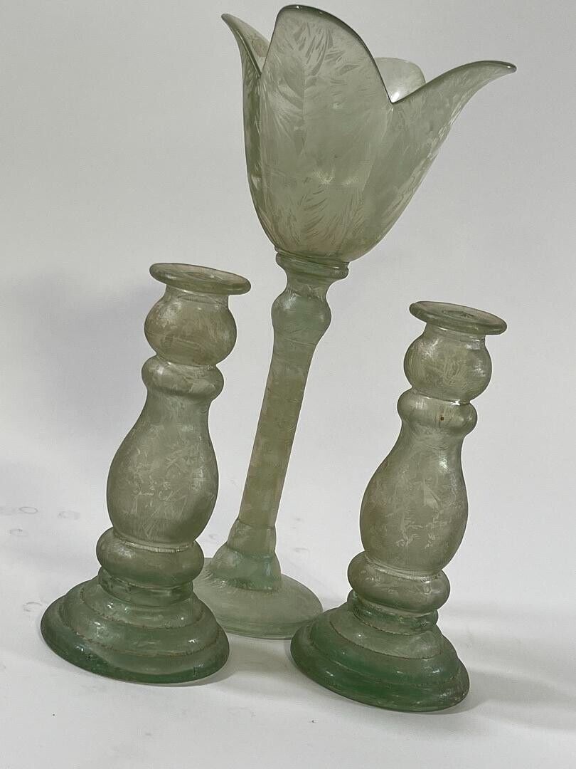 Spanish The Original & Genuine Recycled Green Glass 3 Pc. Set