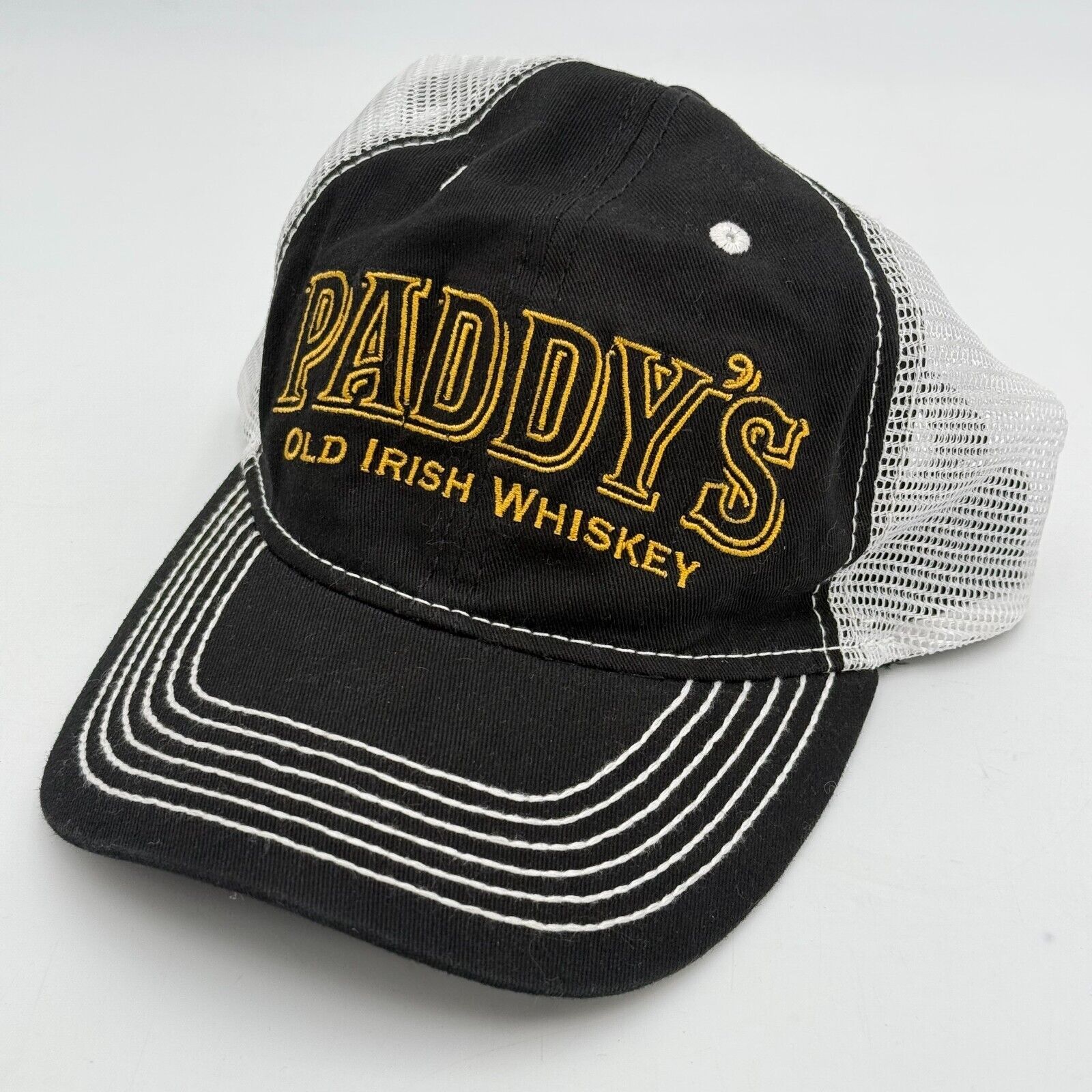 Paddy’s Old Irish Whiskey Embroidered Mesh Back Trucker Hat Adjustable Strap OS