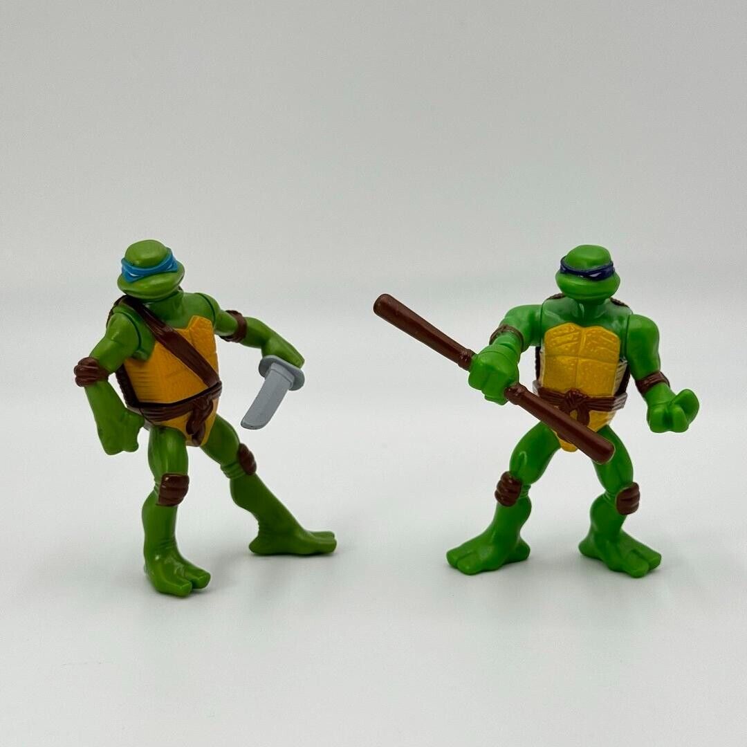 Teenage Mutant Ninja Turtles McDonalds Leonardo & Donatello Moving Action Figure