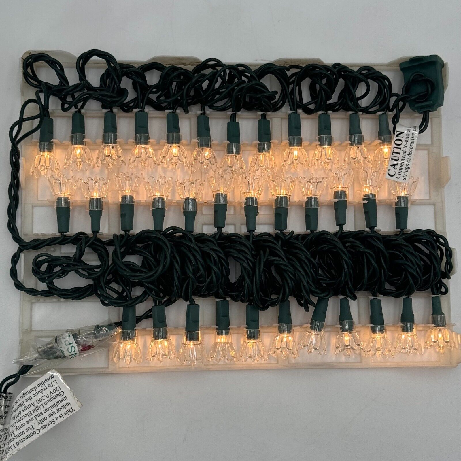 5 Sets of 35 (175 total) Indoor Fancy Clear Warm Lights 21ft Cord NIB