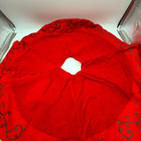 Christmas Tree Skirt Soft Red Fabric 4 feet Wide