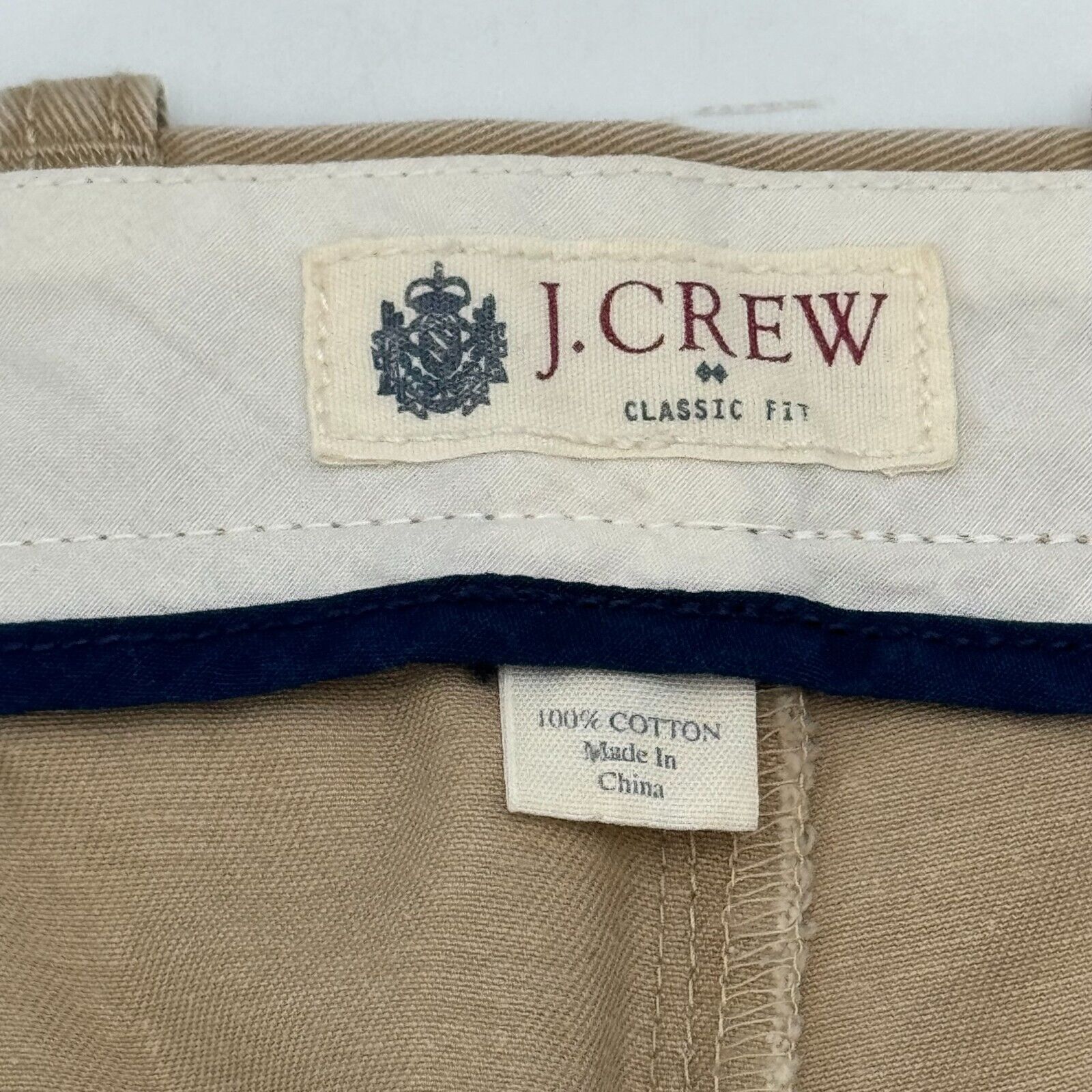 J Crew Flat Front Classic Fit Khaki Chino Pants Mens Size 36x30