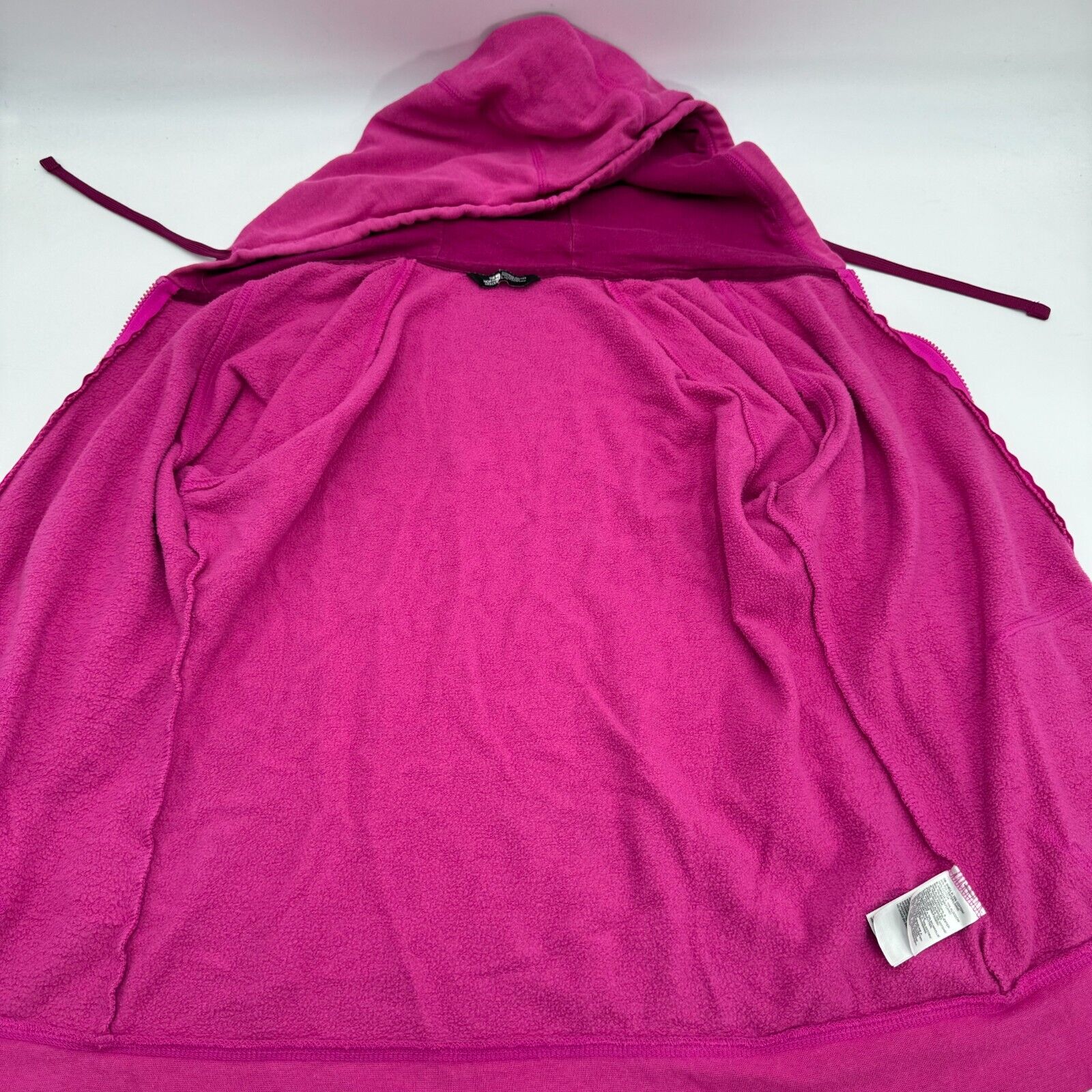 The North Face Women's Pink Hoodie Full Zip Light Hooded Jacket Pockets Size L