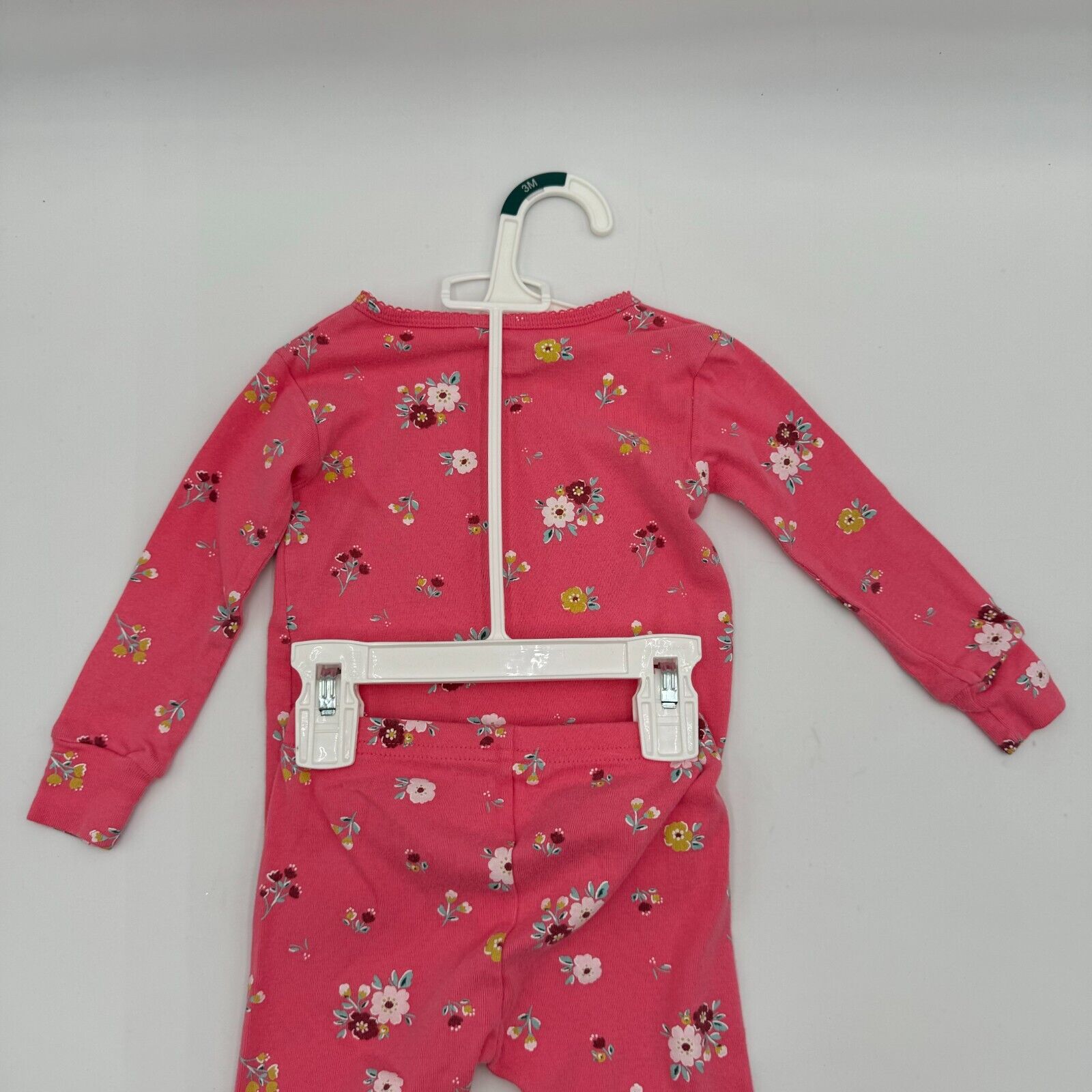 Carters Pink Floral Matching Pajama Set Long Sleeve Shirt Leggings Size 18m New