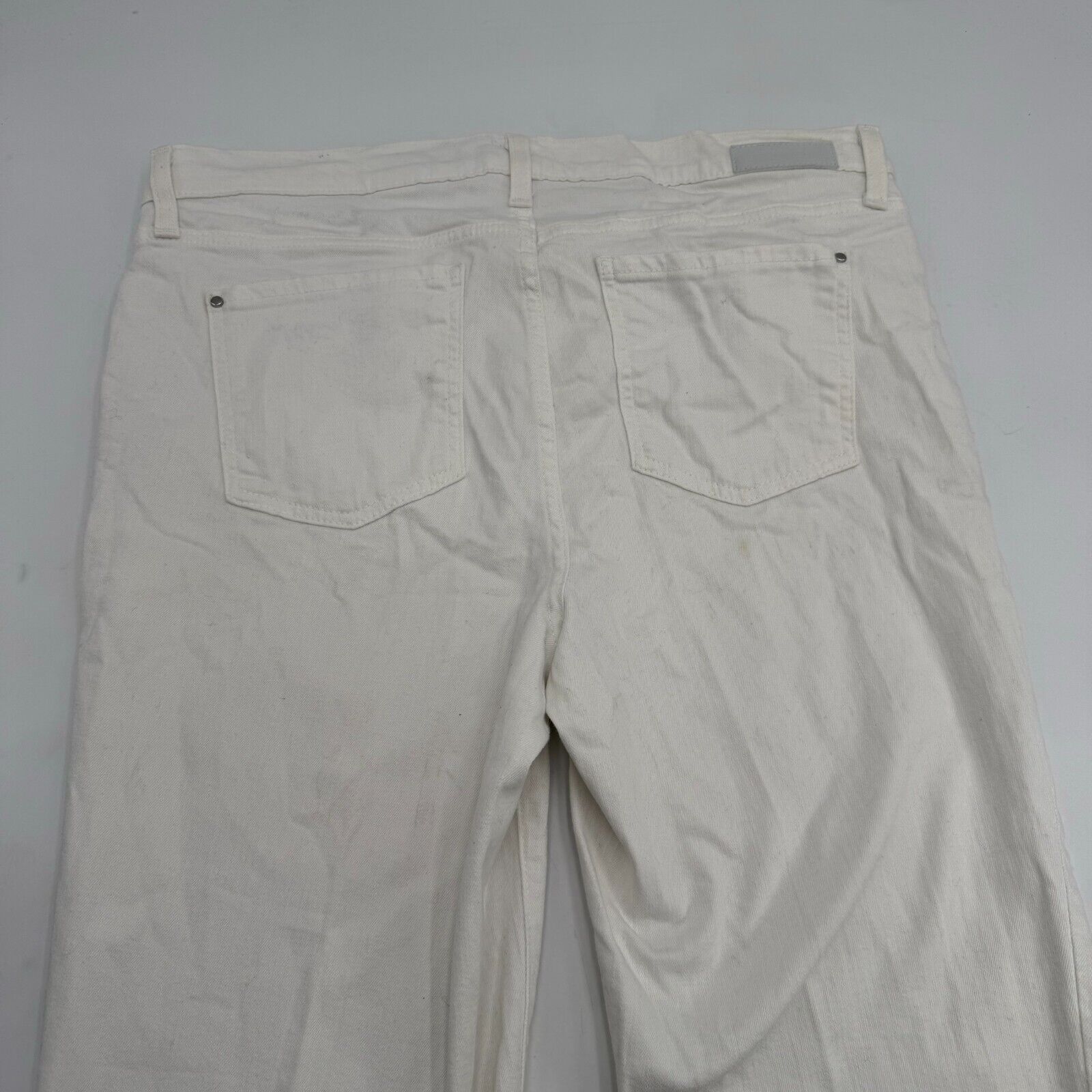 DKNY Jeans Bleecker Boyfriend Womens Size 14W Stretch Denim White