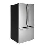 GE - 27 Cu. Ft. French Door Refrigerator and Freezer Stainless Steel GNE27JYMFS