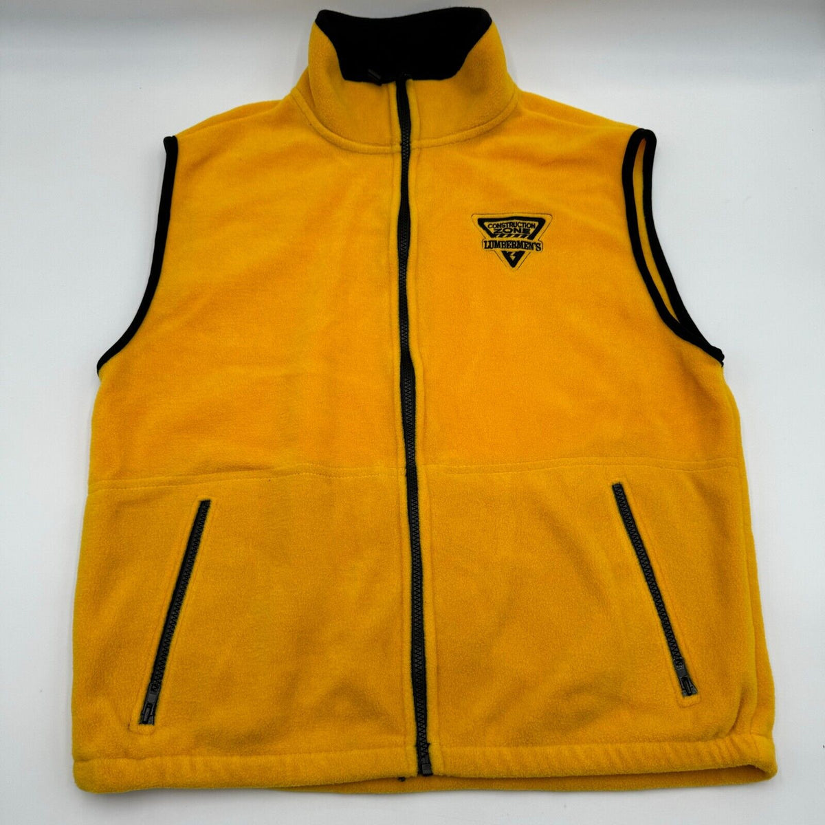 Timberland Fleece Vest Full Zip Outerwear Construction Yellow Men’s Size L