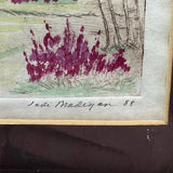 Artist Signed Jodi Madigan Fall Fireweed Alaska Original Drawing 27 of 100 Frame