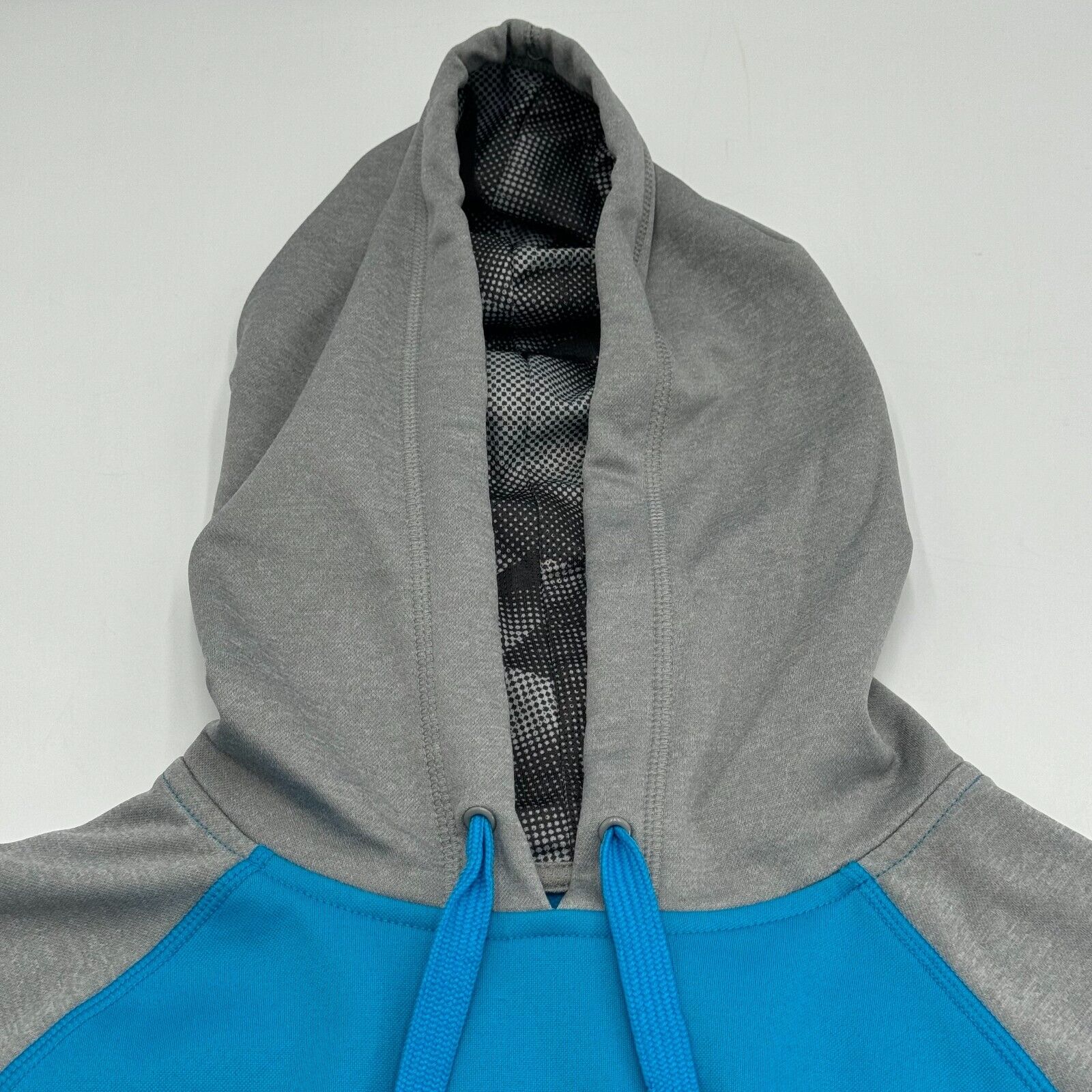 Champion Duo Dry Athletic Pullover Hoodie Jacket Blue Grey Adult Mens Size Large