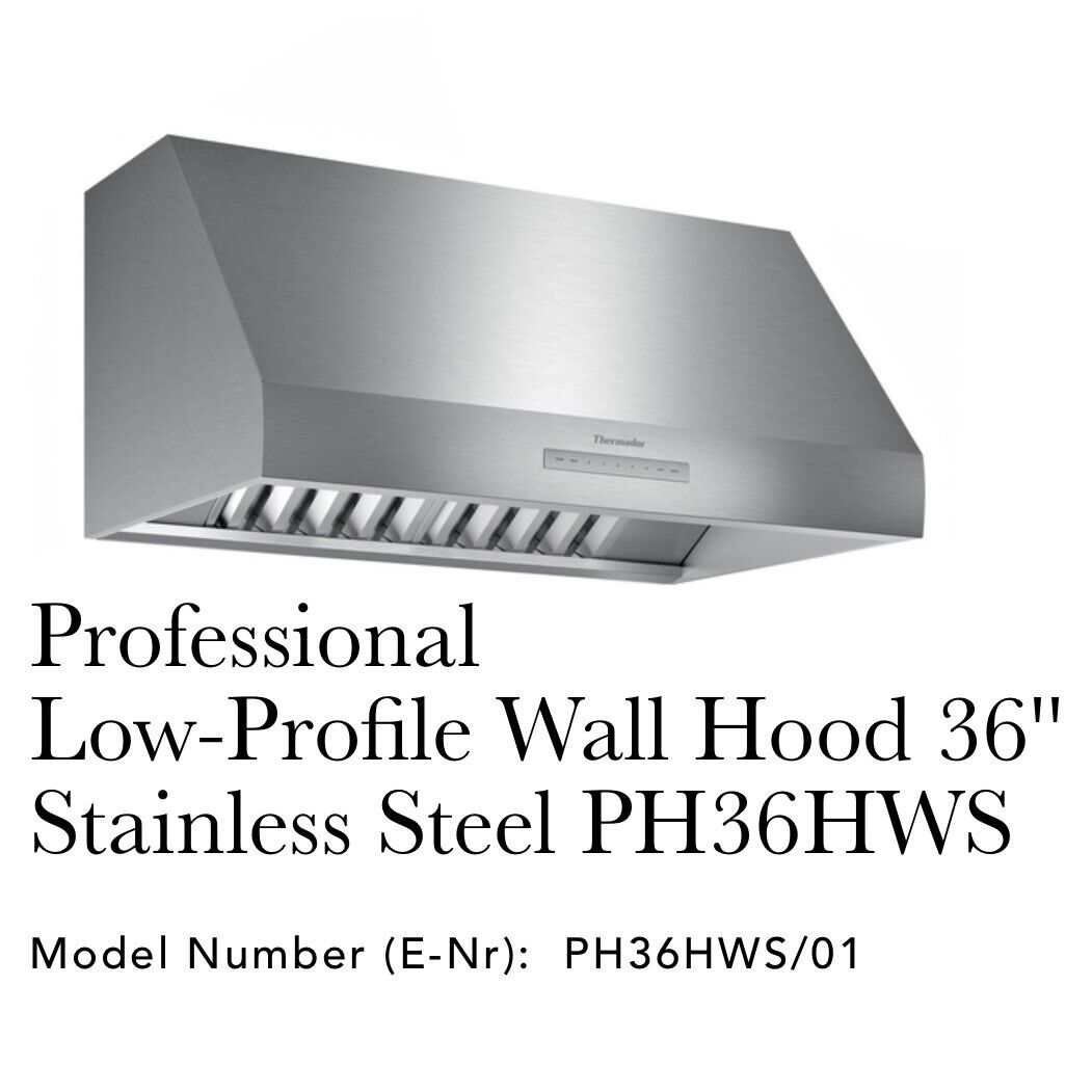 Themador 36” Pro Harmony Wall Hood Parts Full Panel & Both Lamps see desc PH36HW