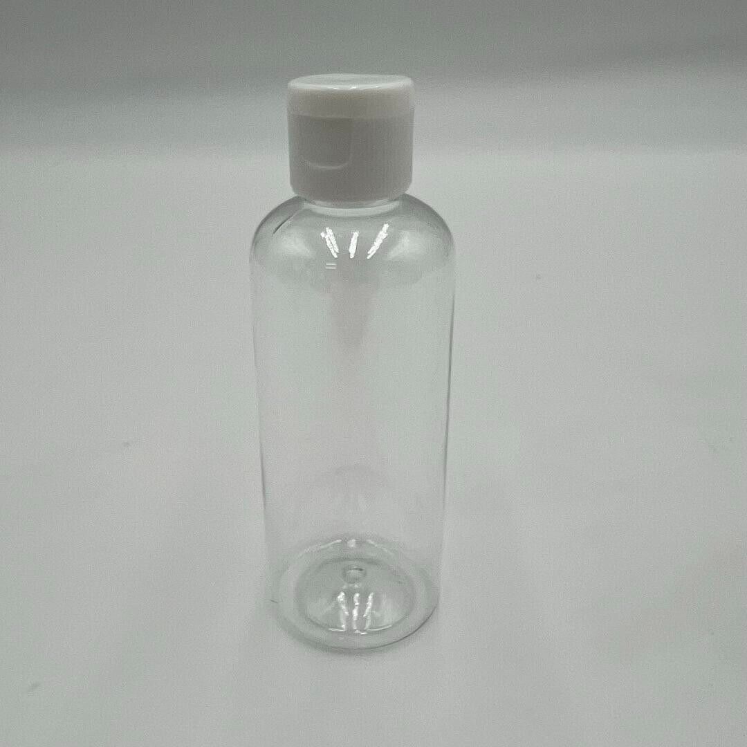 100ml (3.38fl oz) PET Plastic Round Bottles 20/410 Neck Flip Cap - 50,000 Pack