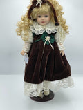 1997 New VICTORIAN ROSE COLLECTION Porcelain Doll 17" MELISSA JANE Blonde Velvet