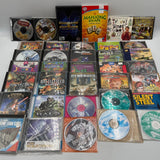 Lot of 36 PC Games Retro Arcade Battlefield Halo Star Wars Strategy Puzzle