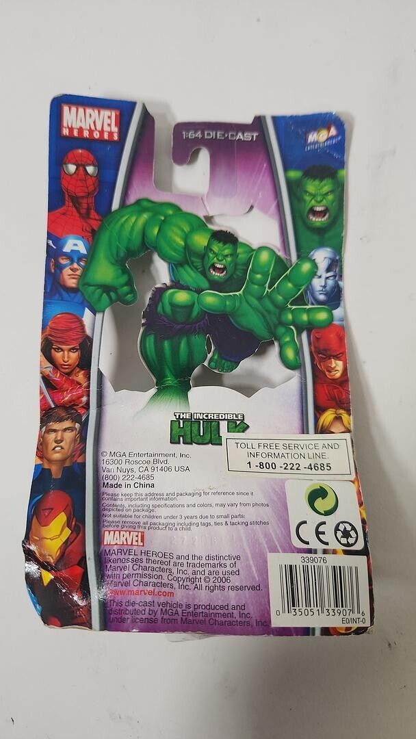 Marvel Heroes Diecast 2006 H77 The Incredible Hulk MOC