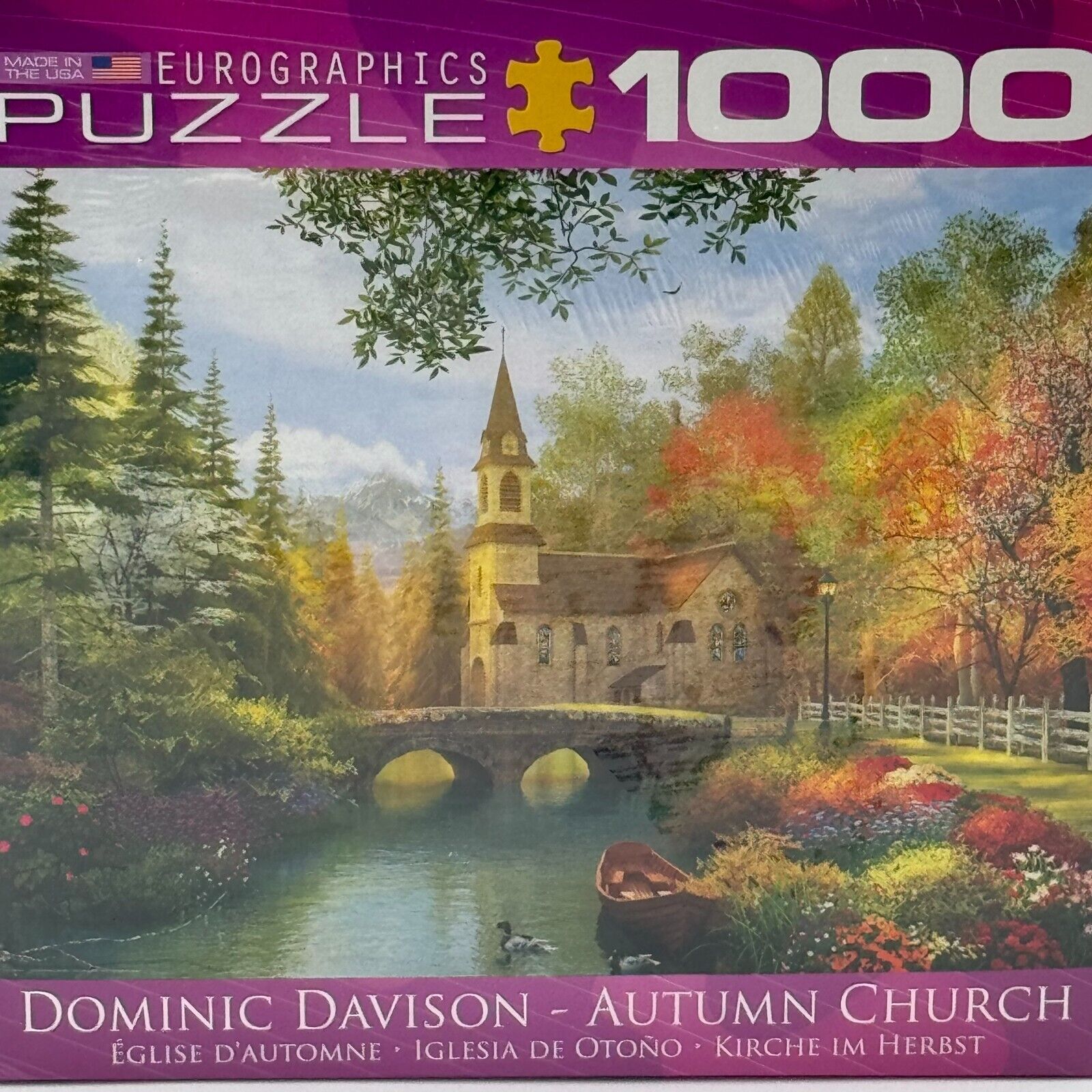 Eurographics Autumn Church Puzzle 1000 PCS Dominic Davison Fall Jigsaw New