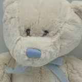 Russ Baby Lullaby Collection 11in Soft Plush Teddy Bear White Blue Bow NWT