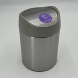 Simplehuman 1.5 Liter / 0.4 Gallon Mini Countertop Trash Can, Brushed Stainless