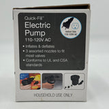 NEW Intex Quick-Fill Electric Pump #66619 110-120V AC Indoor 3 Assorted Nozzles