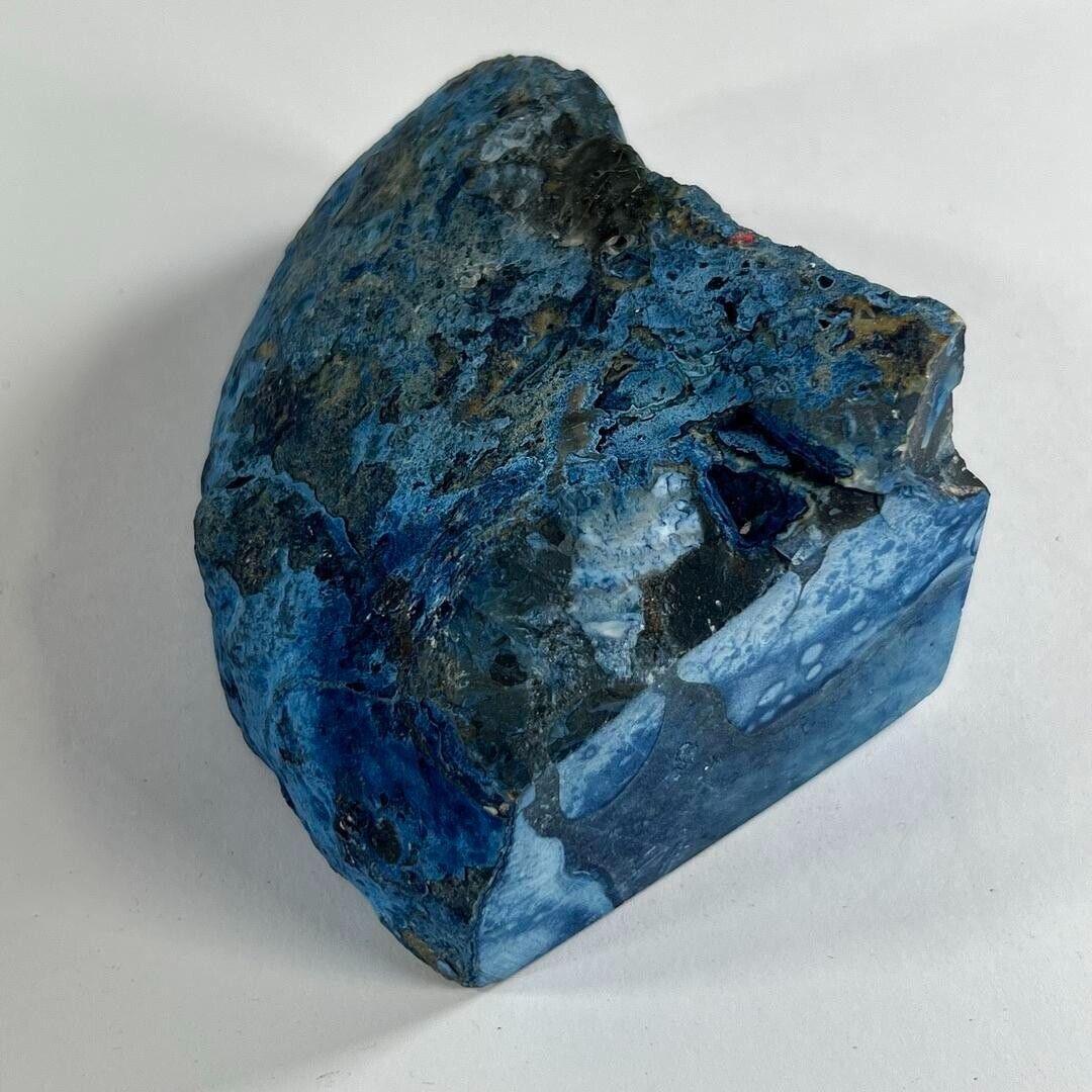 Blue Crystal Agate Geode Beautiful Cut Brazilian Stone Home Decor Bookend Weight