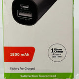 Cell Candy Portable Power Pack 1800 mAh Phone Charger Micro USB Black - New