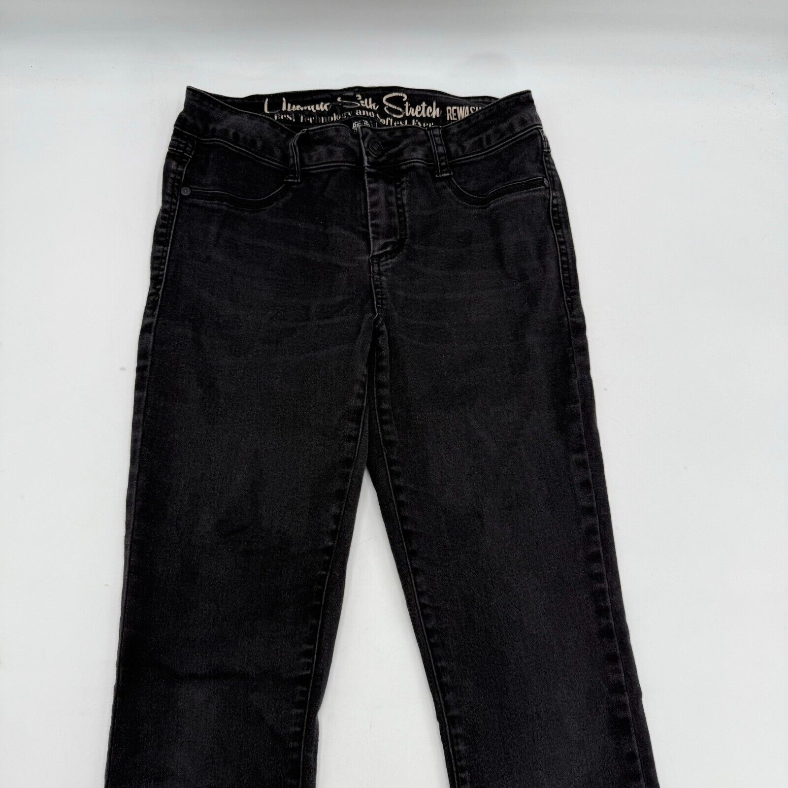 2 Pair Womens Black Denim Jeans Levi’s Skinny High Rise & Rewash Stretch Size 28