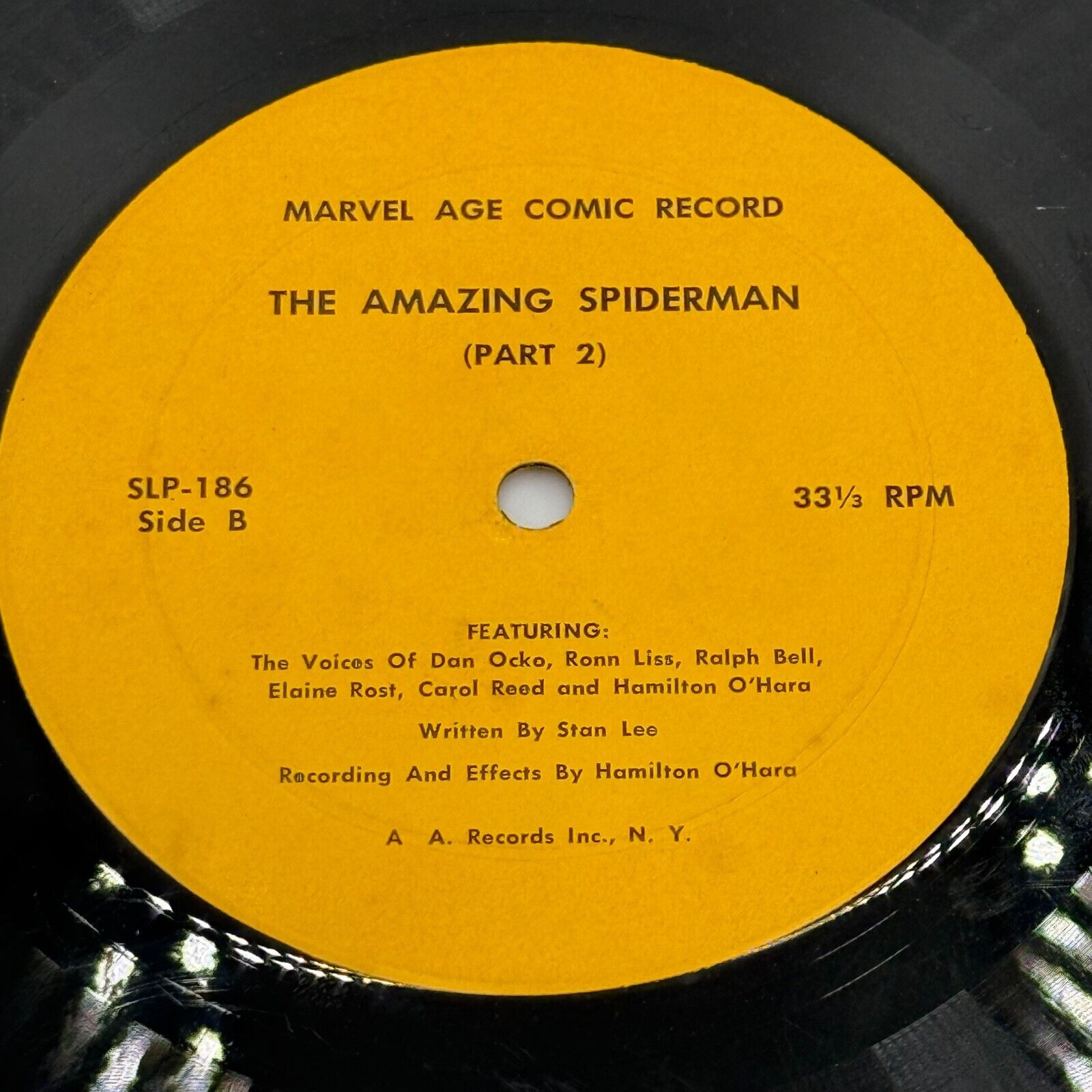 Amazing Spider-Man #1 Marvel Original Comics & Vinyl Record, 1966 Golden Record