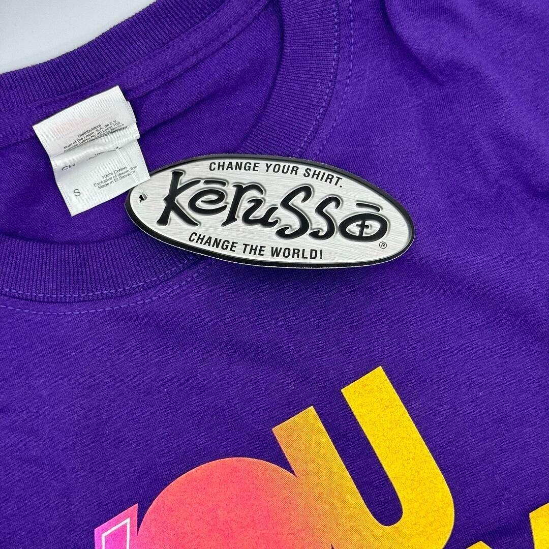 Kerusso "You Only Live Forever" Crewneck Christian T-Shirt Purple Neon Unisex S