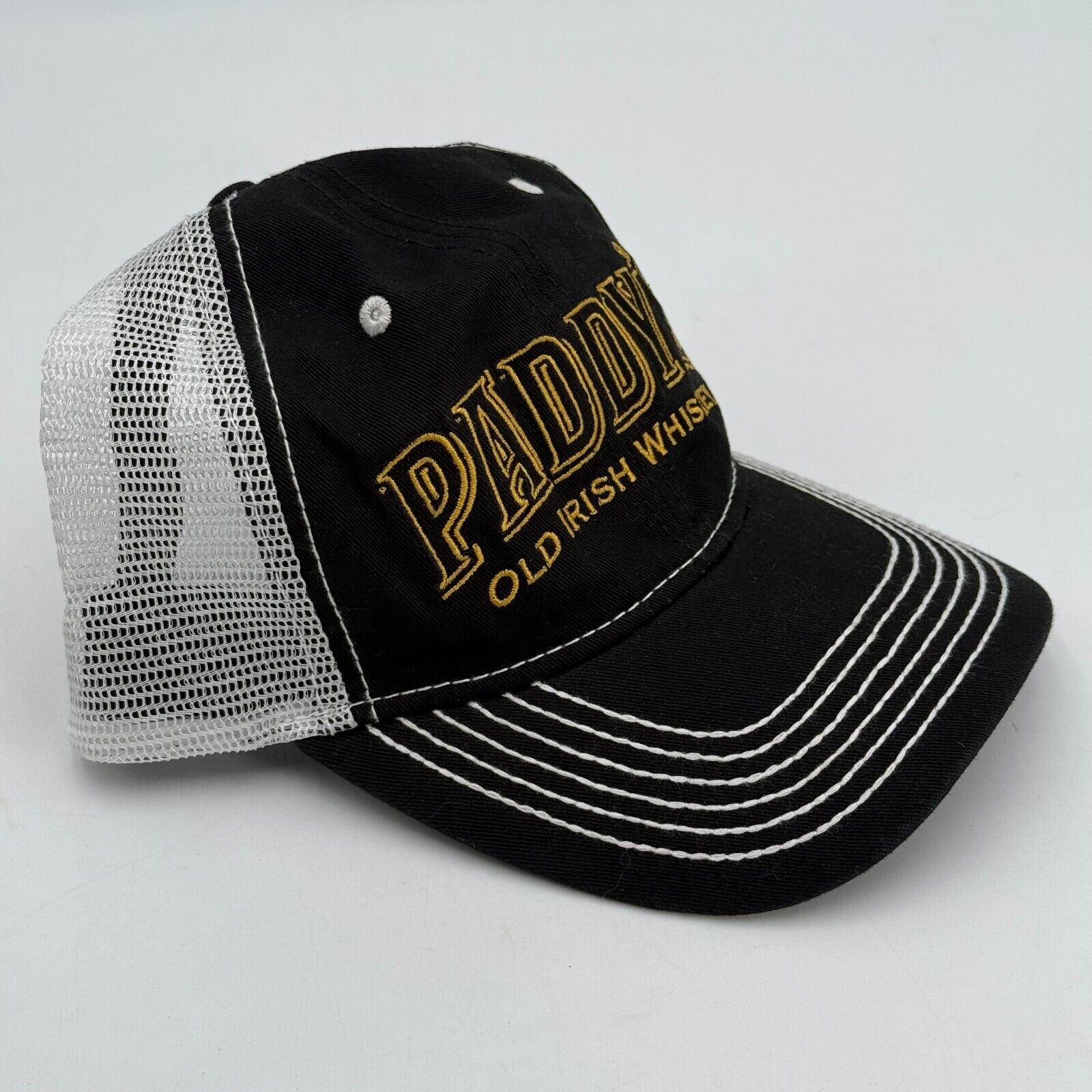 Paddy’s Old Irish Whiskey Embroidered Mesh Back Trucker Hat Adjustable Strap OS