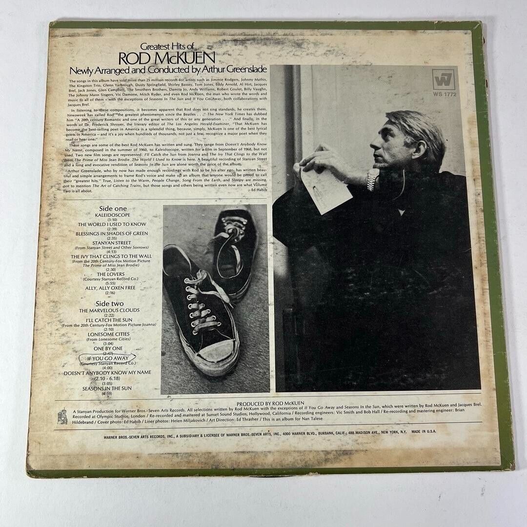 Greatest Hits Of Rod McKuen LP Record Rod McKuen Vinyl