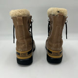 Sorel Caribou Brown Canadian Leather Rubber Wool Lined Winter Boots Womens Size