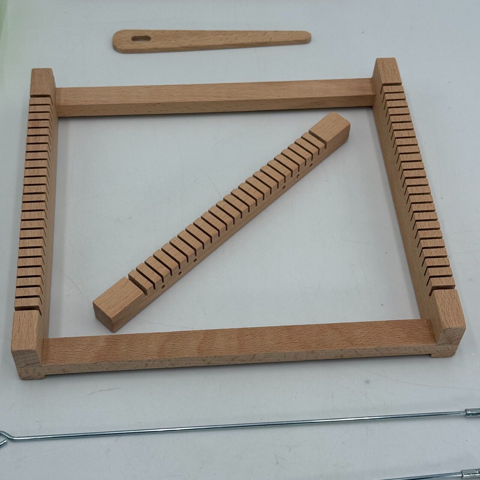 Wooden Weaving Loom Machine Kit Adjustable Small Frame Educational Weave Tool