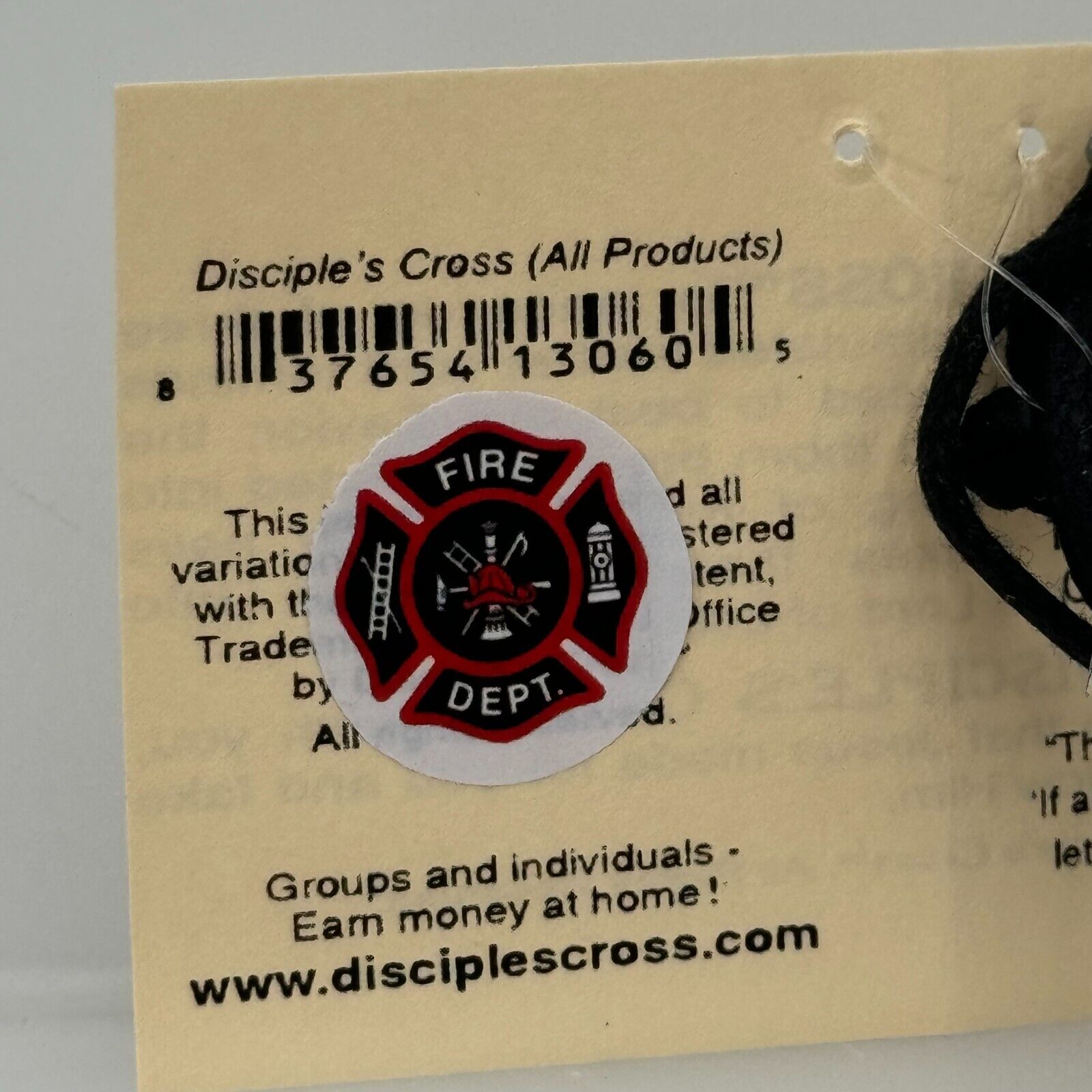 The Disciple’s Cross 100% Hand Crafted USA Christians FD Metal Coil Necklace NWT