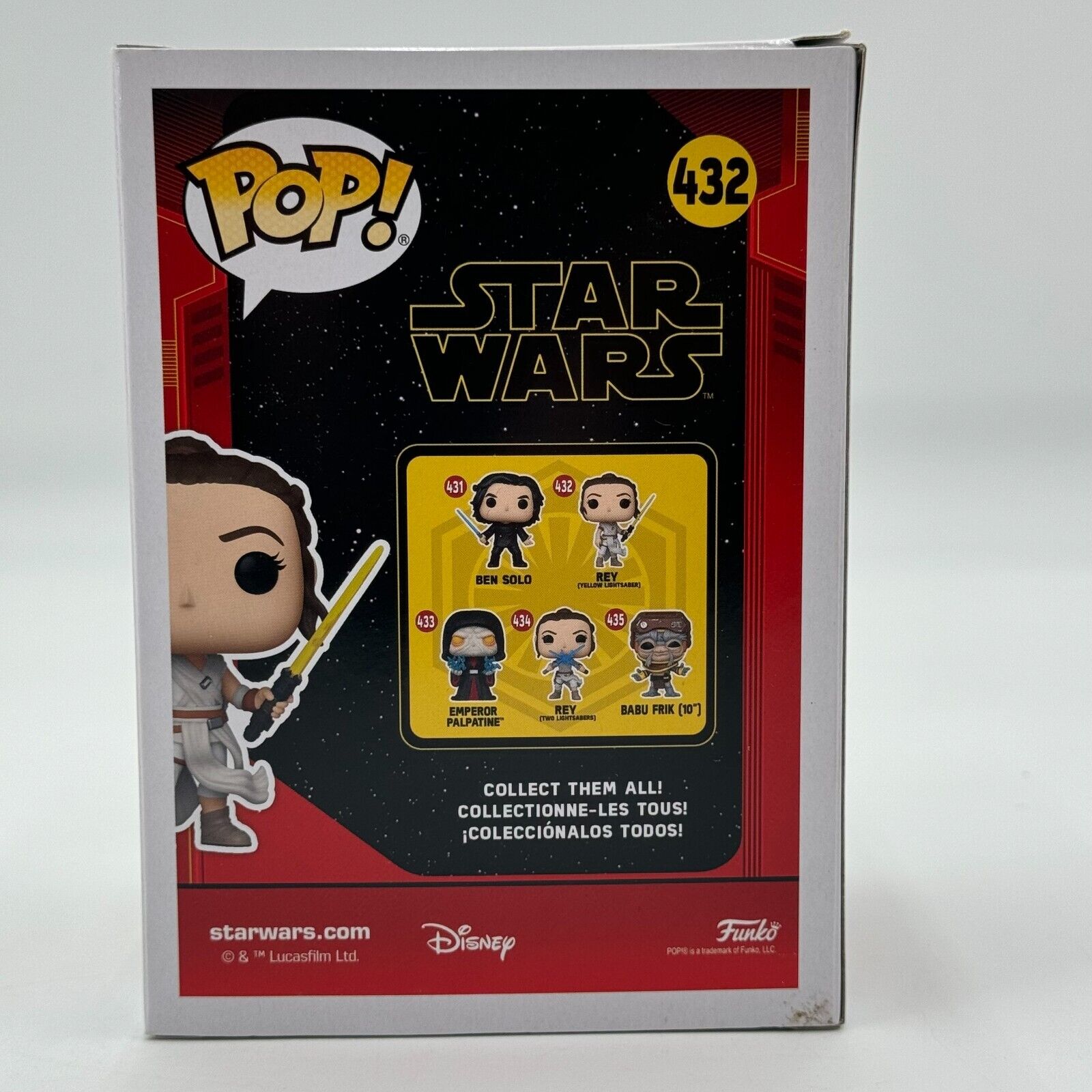 Funko Pop! Star Wars - Rey Yellow LightSaber #432 Bobblehead Disney New In Box