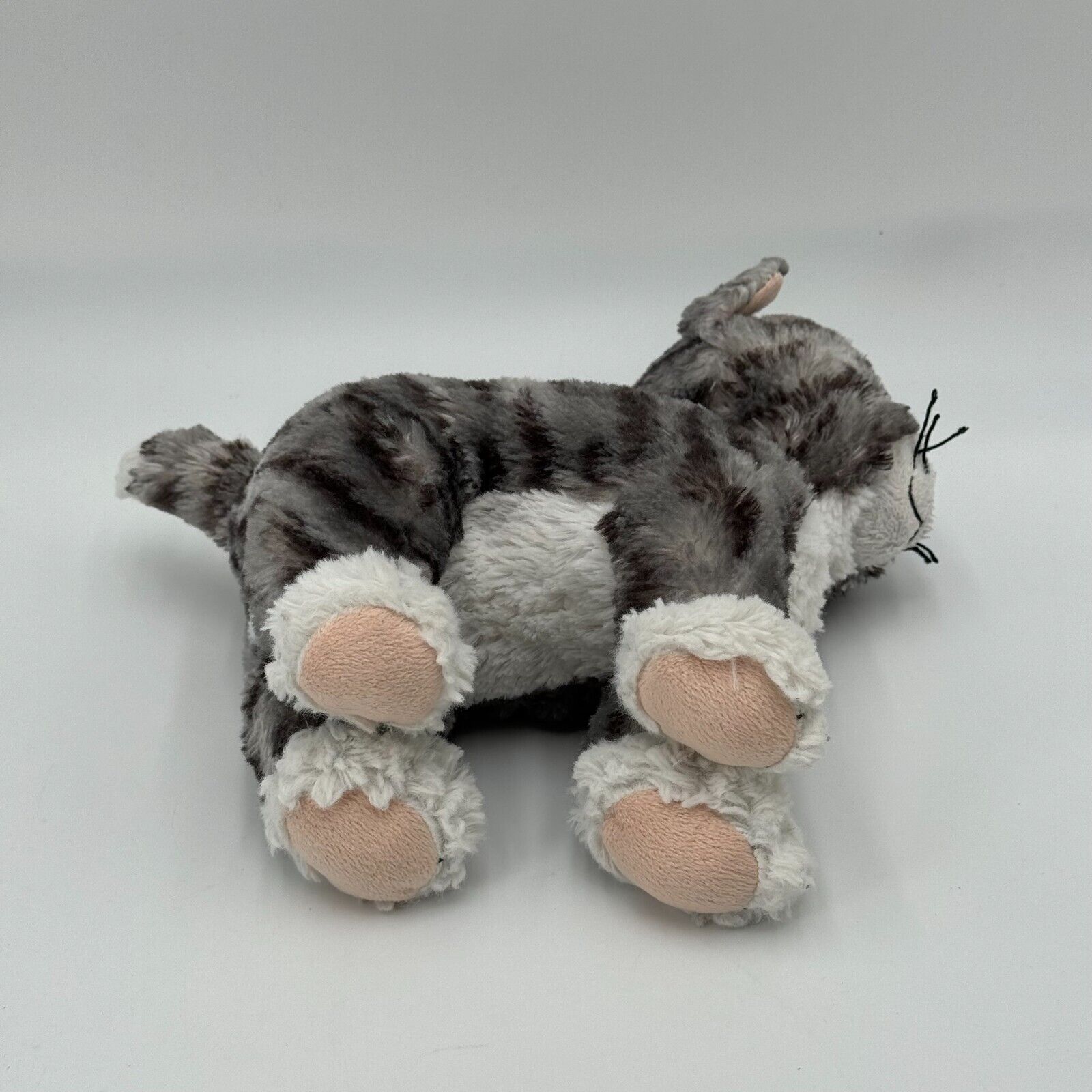 IKEA Lilleplutt Kitty Cat 8" Plush Stuffed Animal Gray Black White Tabby