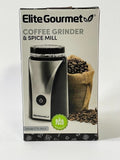 Elite Gourmet Twist & Lock Coffee Grinder & Spice Mill ETS-9053 NEW IN BOX