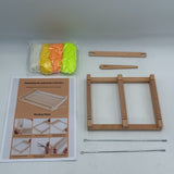 Wooden Weaving Loom Machine Kit Adjustable Small Frame Educational Weave Tool