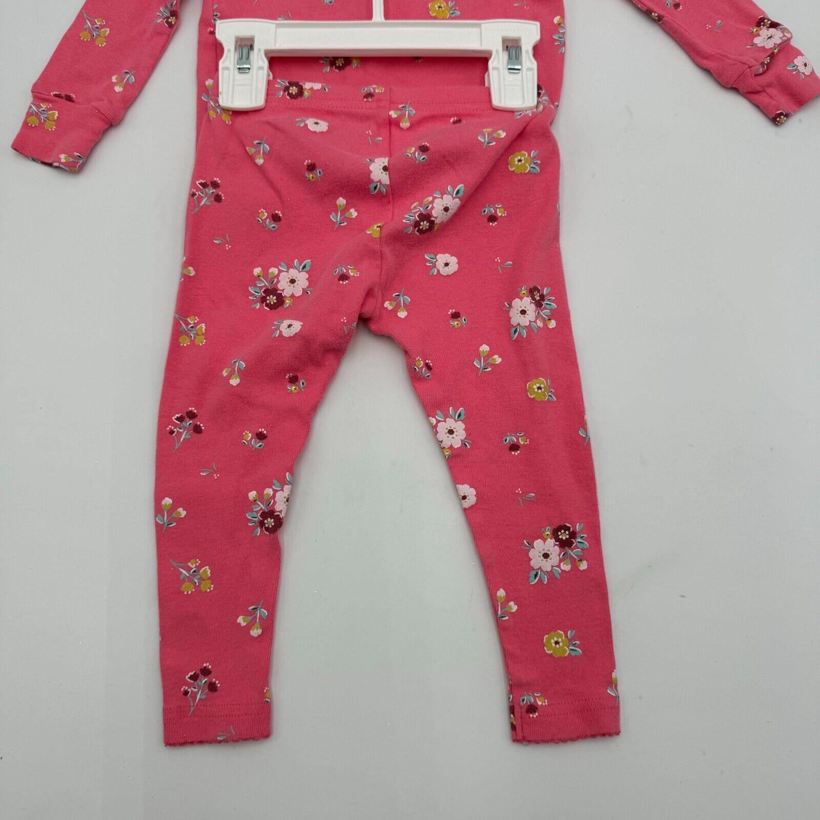 Carters Pink Floral Matching Pajama Set Long Sleeve Shirt Leggings Size 18m New