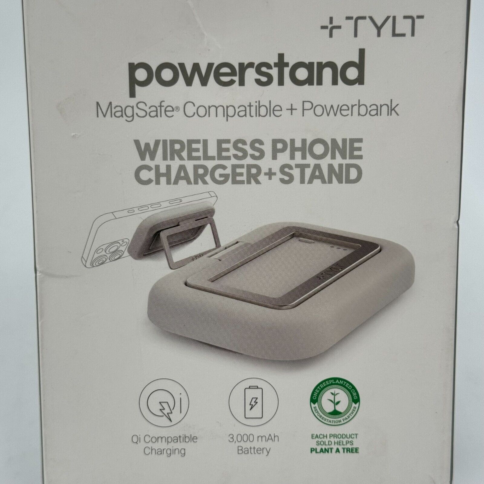 Tylt PowerStand Magsafe Wireless Charger Stand w/ 3000mAh Battery for iPhones