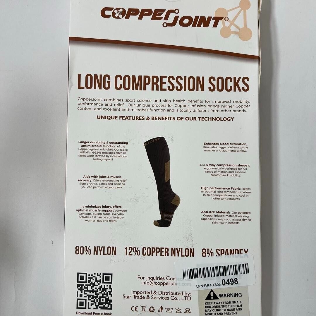 CopperJoint Long Compression Socks Lifesaver Unisex With Copper Anti-Microbes