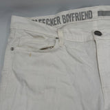 DKNY Jeans Bleecker Boyfriend Womens Size 14W Stretch Denim White