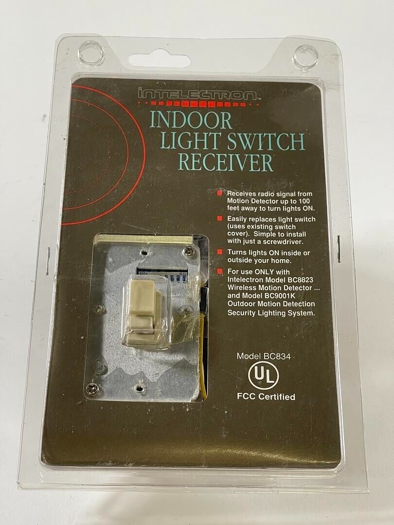 Intelectron Indoor Light Switch Receiver - White - Model BC834