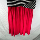 Espresso Sun Dress Short Skirt Style Pink Bottom Black White Top Womens Size XL