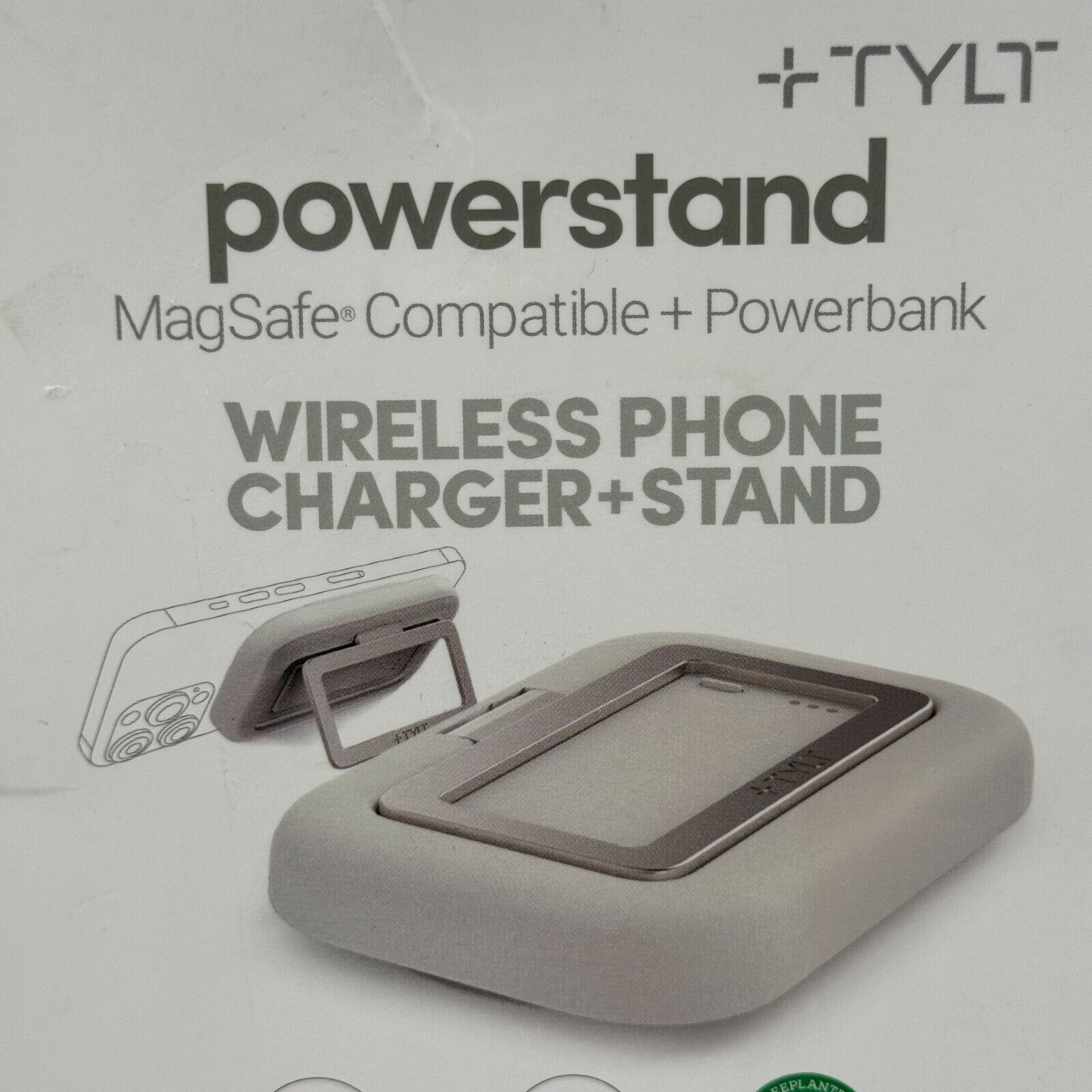 Tylt PowerStand Magsafe Wireless Charger Stand w/ 3000mAh Battery for iPhones